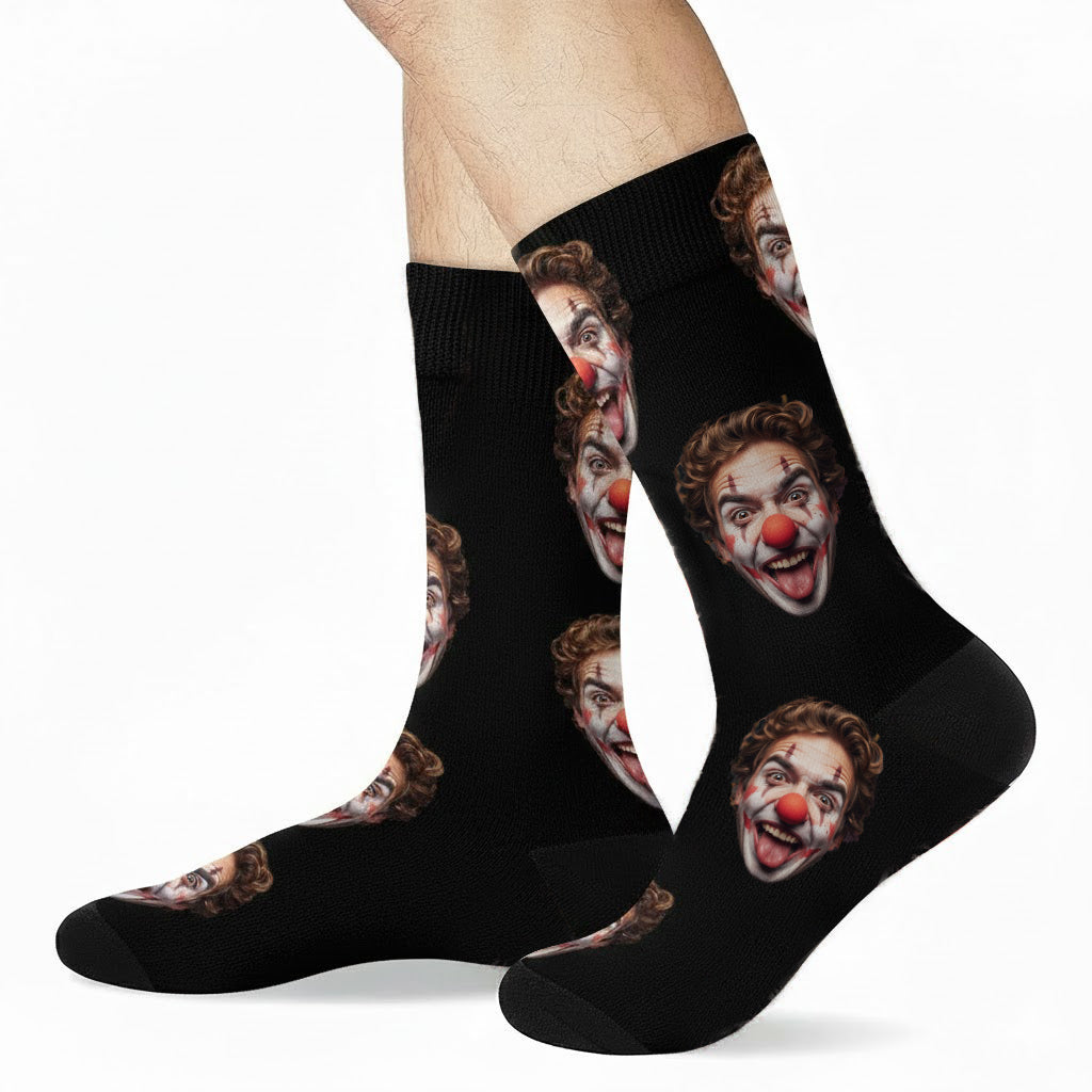 Custom The "Manic Smile" Clown Crew Socks G9W168