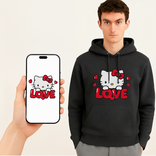 Share the Love with This Adorable Hello Kitty "LOVE" Hoodie G9W168